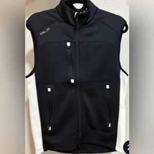 NWT RLX Ralph Lauren men’s black Double-Knit Full-Zip golf Vest size XL $138